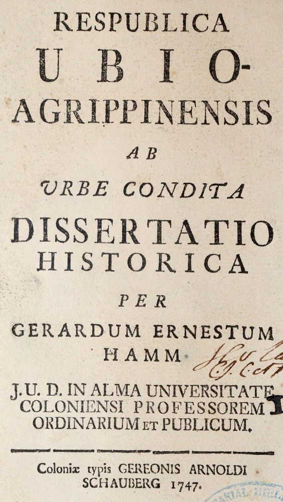 Große Abbildung Nr.1: 140-2301 Hamm,G.E.: (Deutschland, Köln)