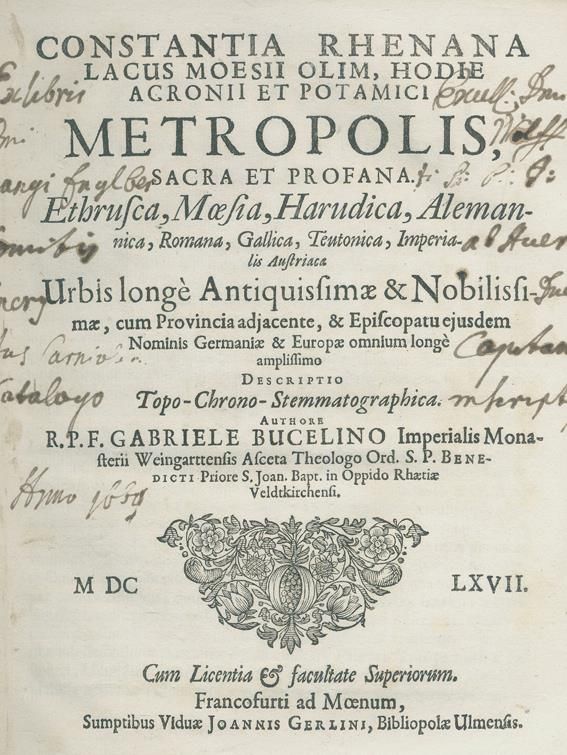 Große Abbildung Nr.1: 140-2303 Bucelinus,G.: (Deutschland, Konstanz)
