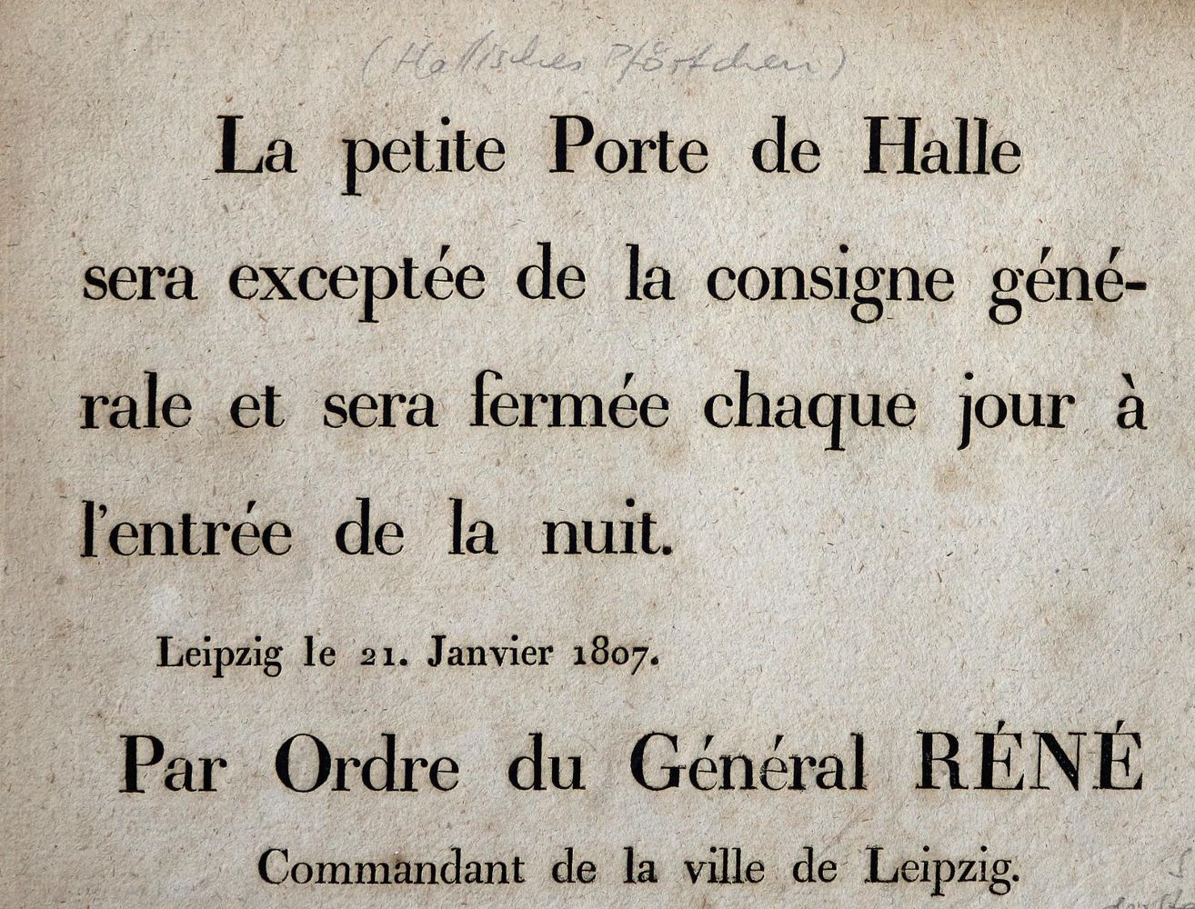 Große Abbildung Nr.1: 140-2310 Sammlung: (Deutschland, Leipzig, Verordnungen)