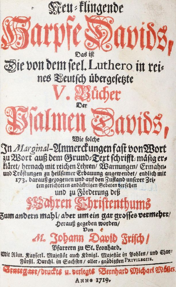 Große Abbildung Nr.1: 140-232 Frisch,J.D.: (Alte Drucke, Handschriften und Theologie)