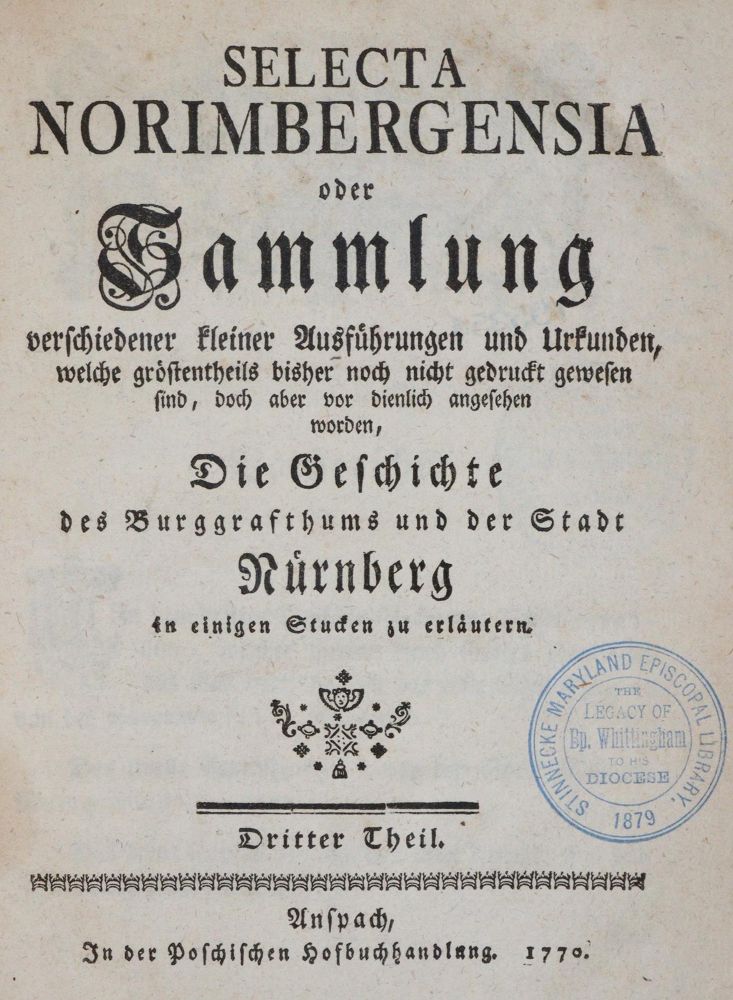 Große Abbildung Nr.1: 140-2321 (Schnitzlein,C.W.).: (Deutschland, Nürnberg)