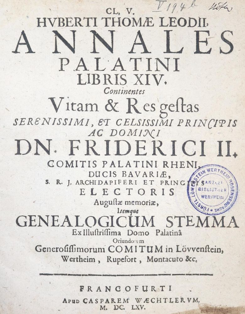 Große Abbildung Nr.1: 140-2355 Leodius,H.T.: (Deutschland, Pfalz)