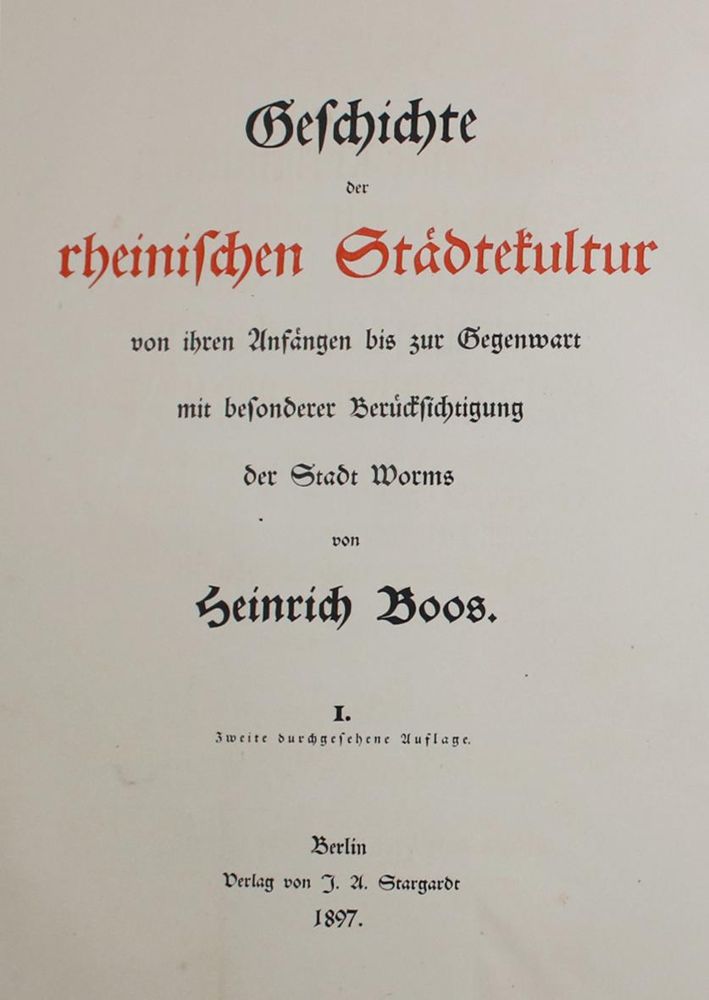 Große Abbildung Nr.1: 140-2371 Boos,H.: (Deutschland, Rheinlande)
