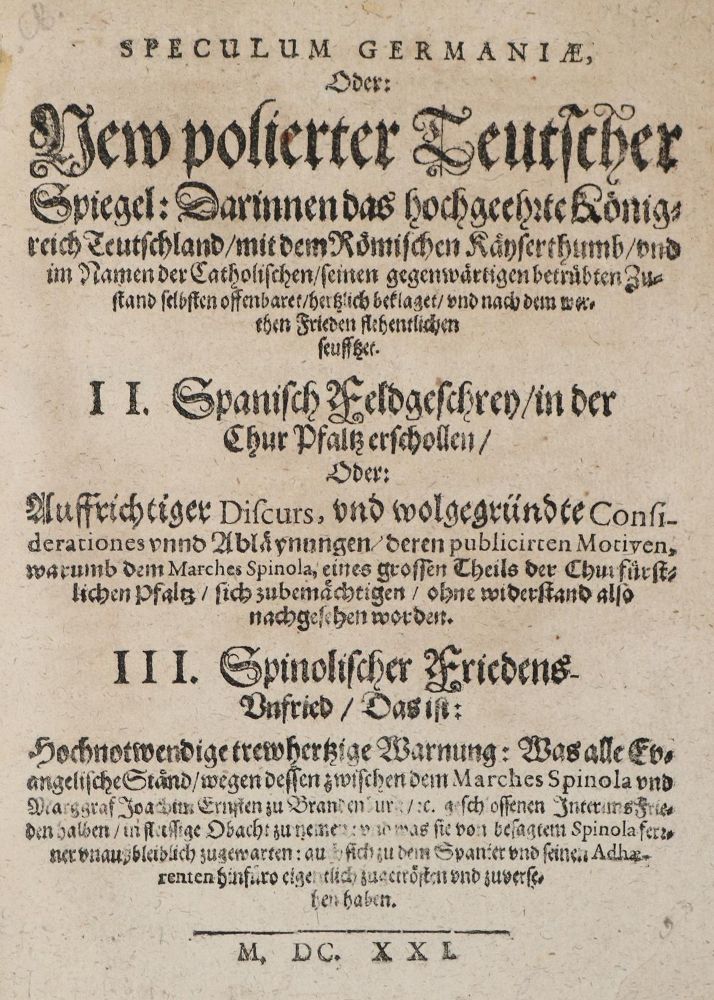 Große Abbildung Nr.1: 140-2396 Speculum Germaniae.: (Deutschland)