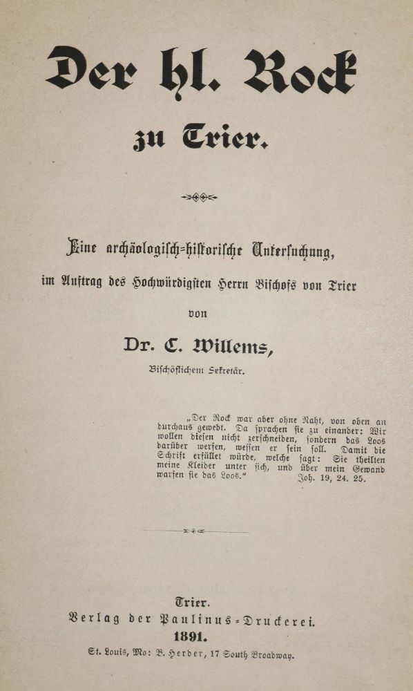 Große Abbildung Nr.1: 140-2406 Heiliger Rock zu Trier.: (Deutschland, Trier)