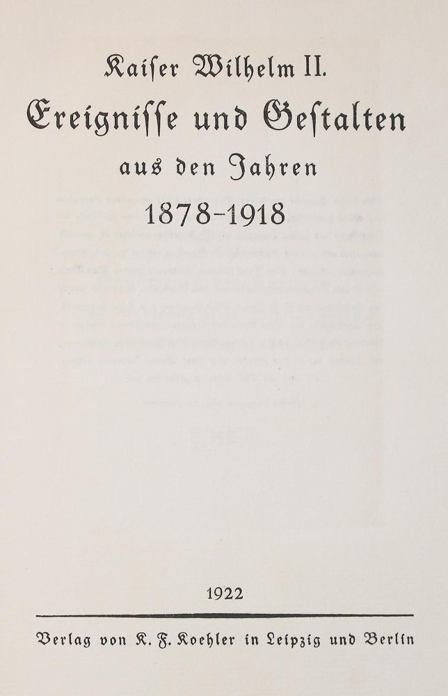 Große Abbildung Nr.2: 140-2417 Wilhelm II.: (Deutschland)
