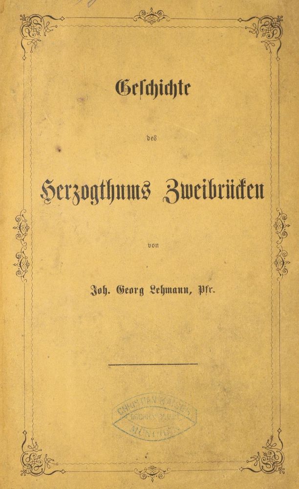 Große Abbildung Nr.1: 140-2419 Lehmann,J.G.: (Deutschland, Zweibrücken)