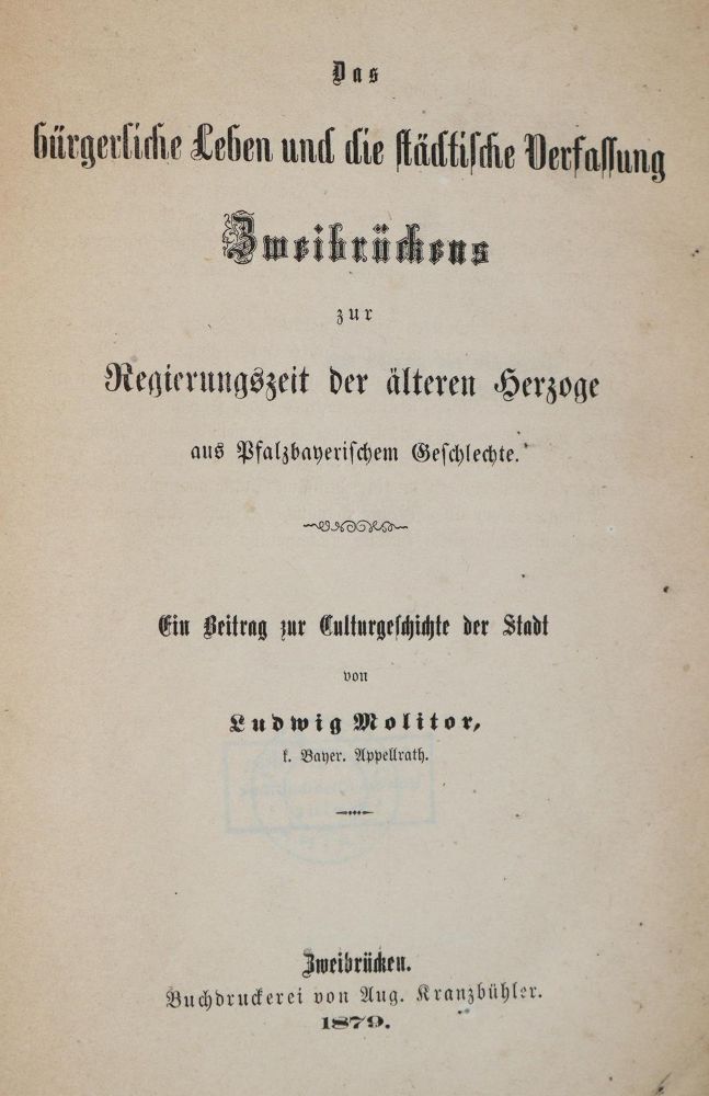 Große Abbildung Nr.1: 140-2420 Molitor,L.: (Deutschland, Zweibrücken)