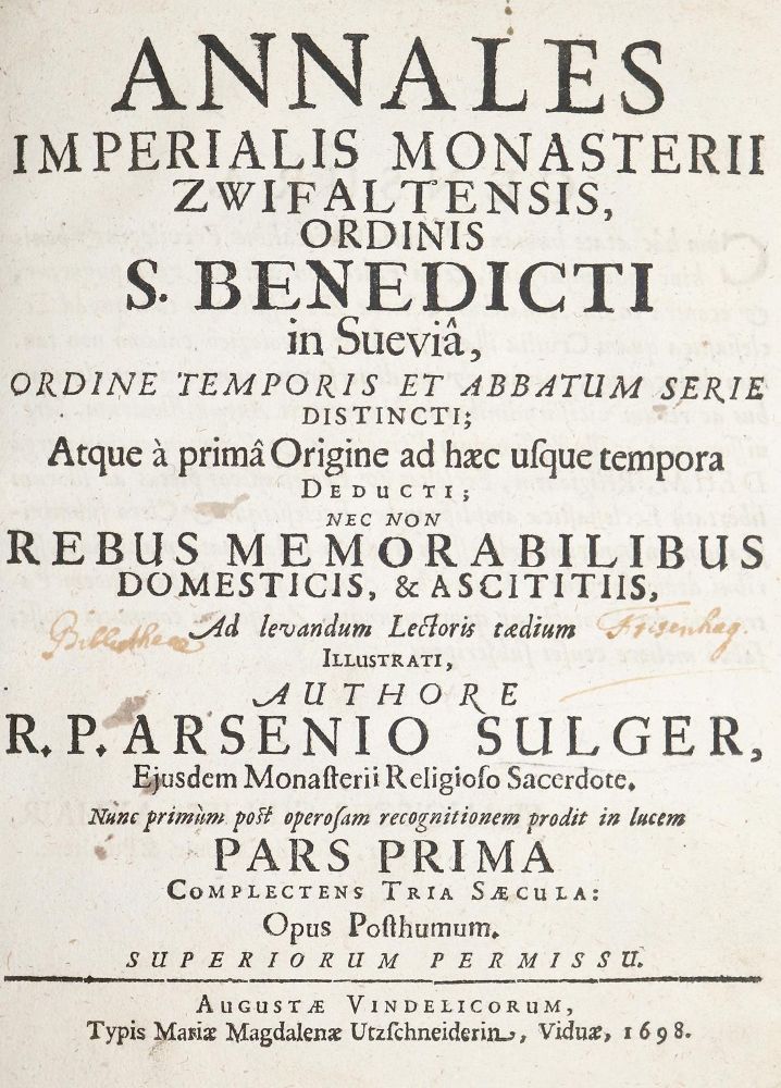 Große Abbildung Nr.1: 140-2421 Sulger,A.: (Deutschland, Zwiefalten)