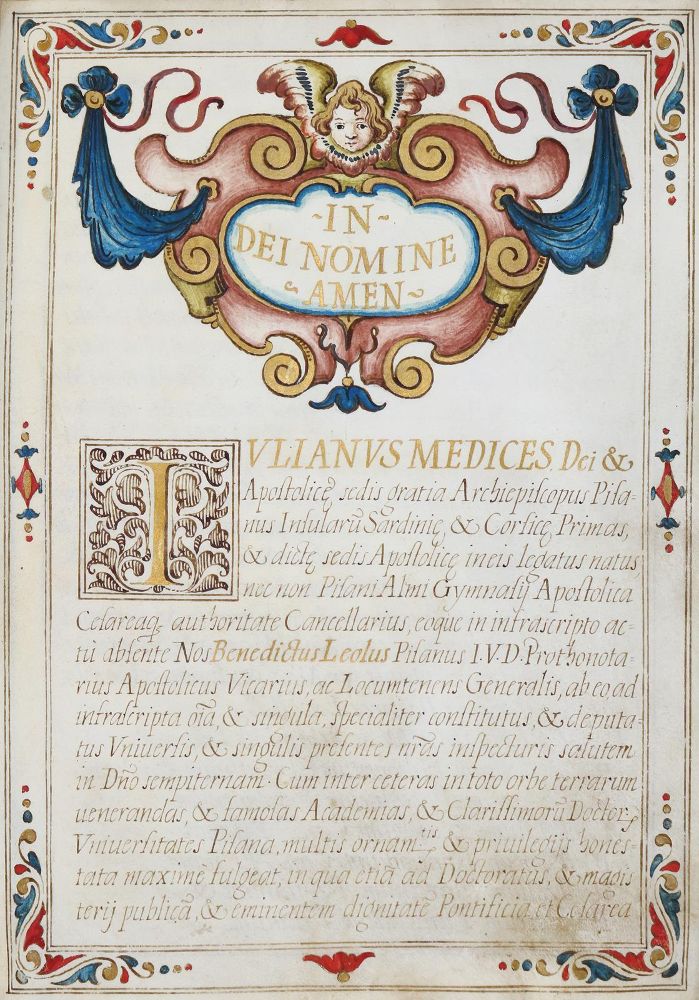 Große Abbildung Nr.1: 140-2459 Pisa.: (Italien, Handschriften)