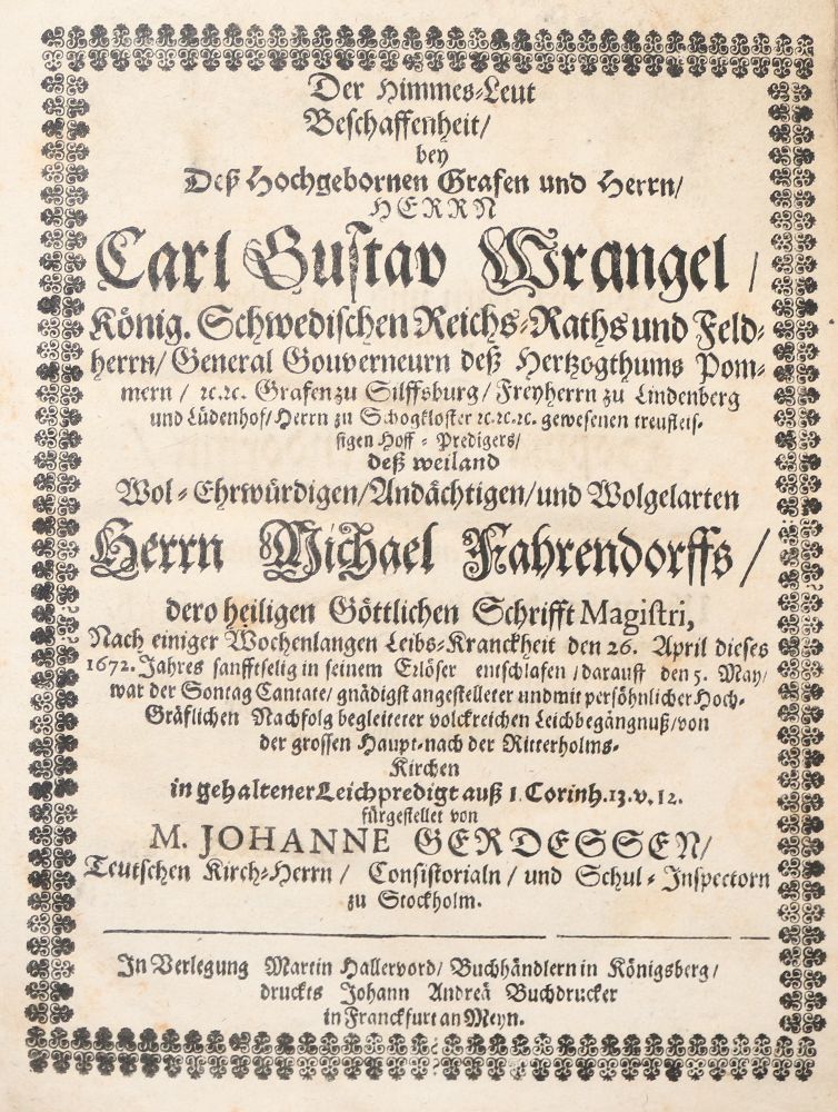 Große Abbildung Nr.1: 140-246 Gerdes,J.: (Alte Drucke, Handschriften und Theologie)