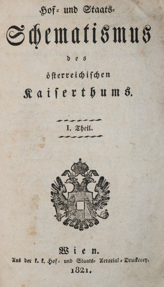 Große Abbildung Nr.1: 140-2496 Hof- und Staats-Schematismus: (Österreich)