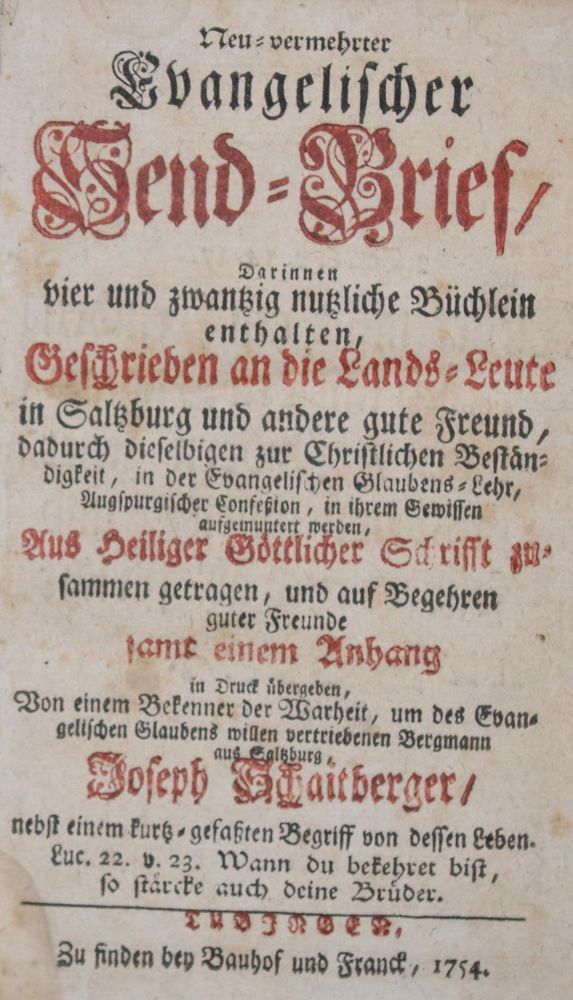 Große Abbildung Nr.1: 140-2512 Schaitberger,J.: (Österreich, Salzburg)