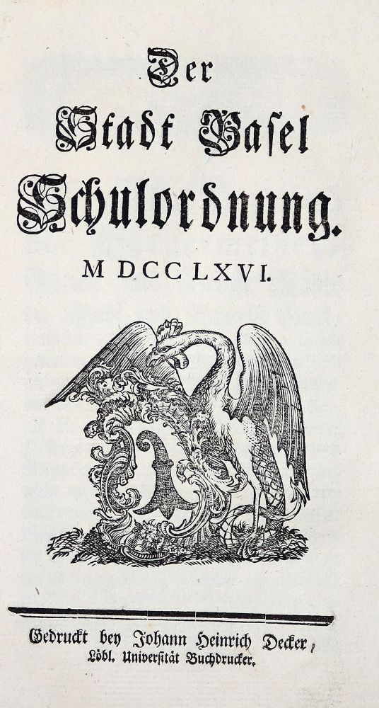 Große Abbildung Nr.6: 140-2535 Schulordnung,: (Schweiz, Basel)