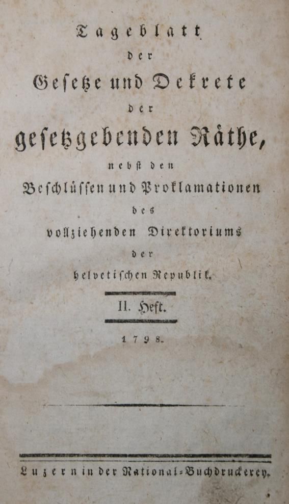 Große Abbildung Nr.1: 140-2542 Tageblatt: (Schweiz)
