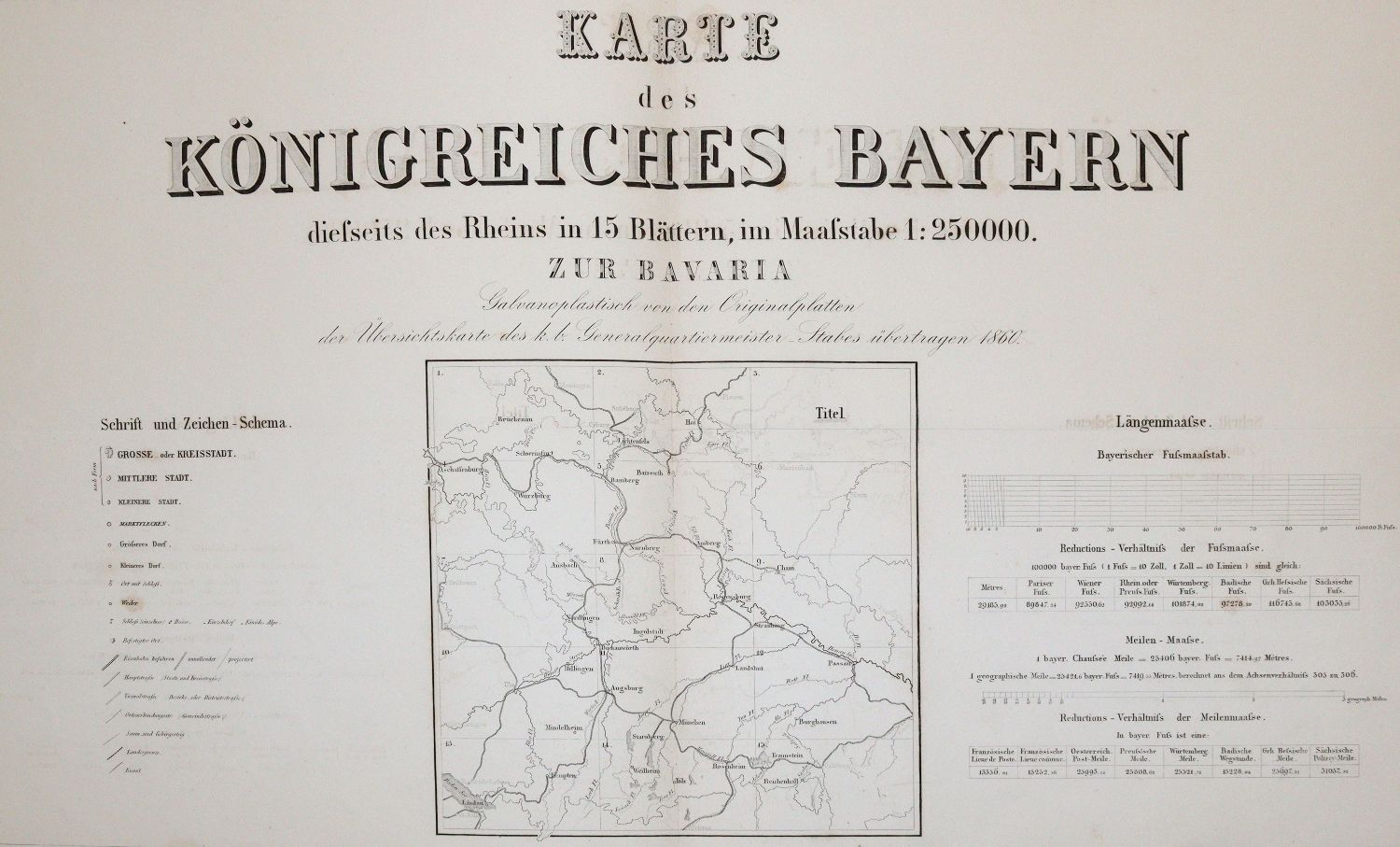 Große Abbildung Nr.1: 140-2550 Bayern.: (Verschiedene Länder - Geschichte, Atlanten)