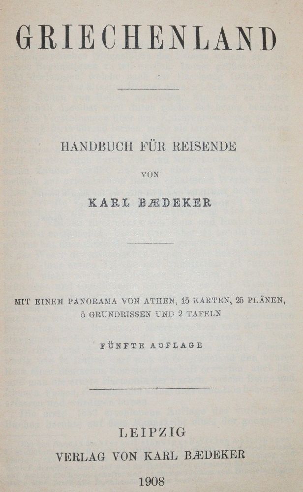 Große Abbildung Nr.1: 140-2569 Griechenland.: (Verschiedene Länder - Geschichte, Baedeker)