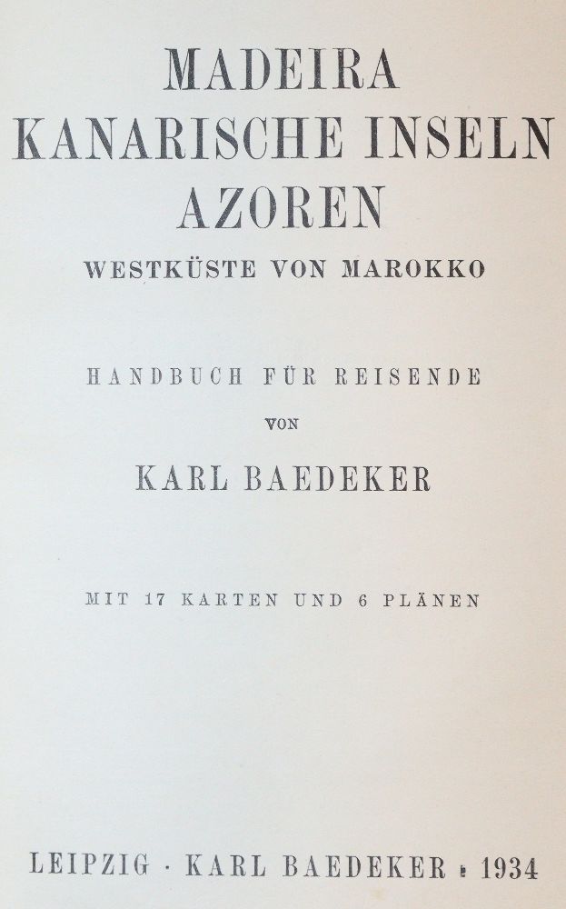 Große Abbildung Nr.1: 140-2571 Madeira,: (Verschiedene Länder - Geschichte, Baedeker)