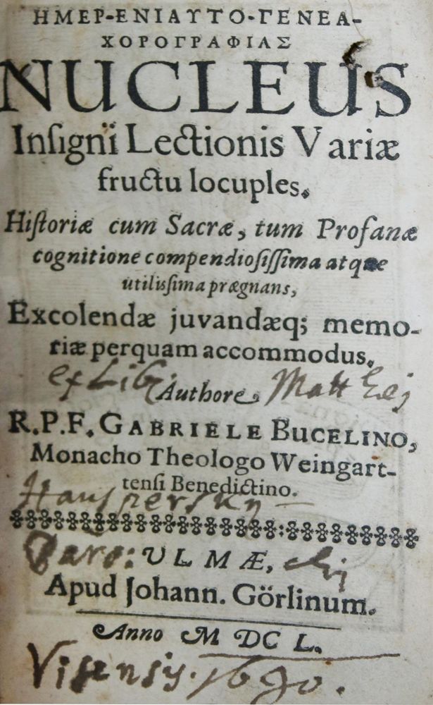 Große Abbildung Nr.1: 140-2586 Bucelinus,G.: (Verschiedene Länder - Geschichte)
