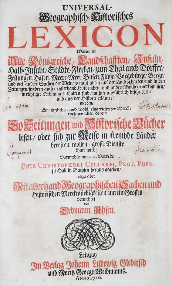 Große Abbildung Nr.1: 140-2590 Cellarius,C.: (Verschiedene Länder - Geschichte)
