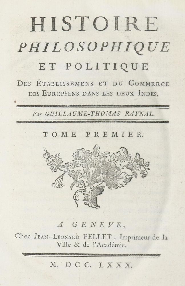 Große Abbildung Nr.2: 140-2640 Raynal,G.Th.: (Verschiedene Länder - Geschichte)