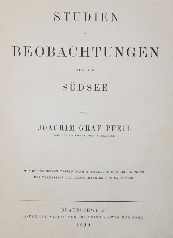 Große Abbildung Nr.1: 140-2664 Pfeil,J.v.: (Verschiedene Länder - Geschichte, Südsee)