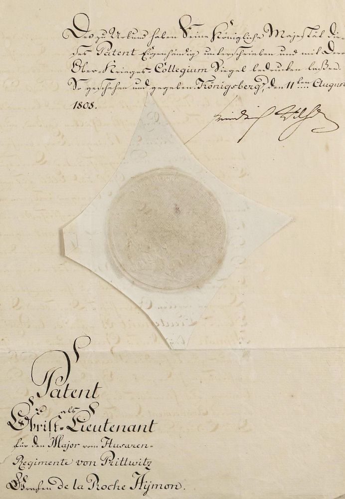 Große Abbildung Nr.1: 140-2687 Friedrich Wilhelm III. König v. Preussen: (Autographen)