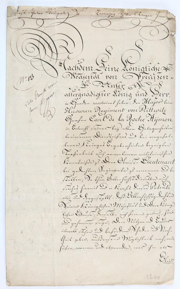 Große Abbildung Nr.2: 140-2687 Friedrich Wilhelm III. König v. Preussen: (Autographen)
