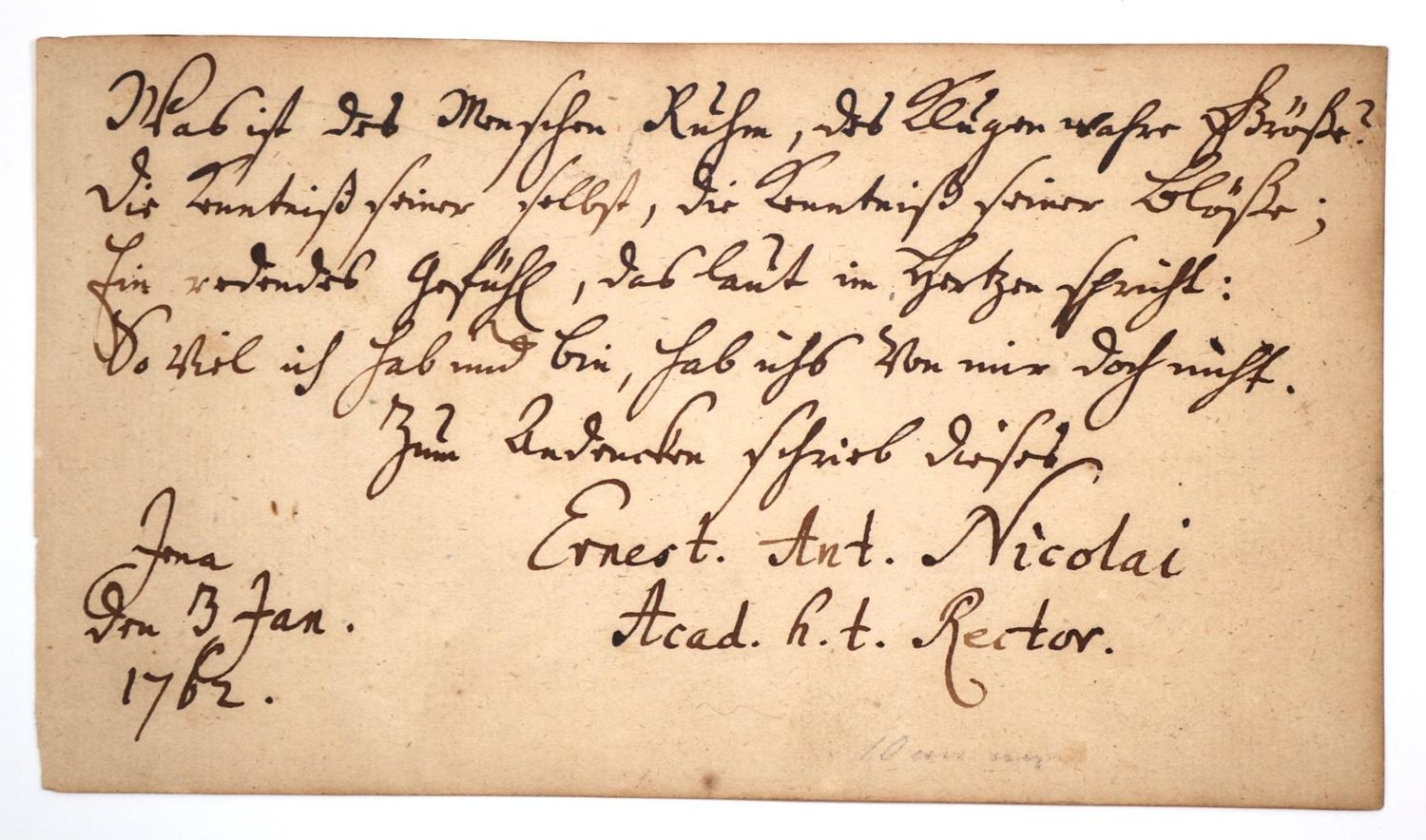 Große Abbildung Nr.1: 140-2697 Nicolai, Ernst Anton,: (Autographen)