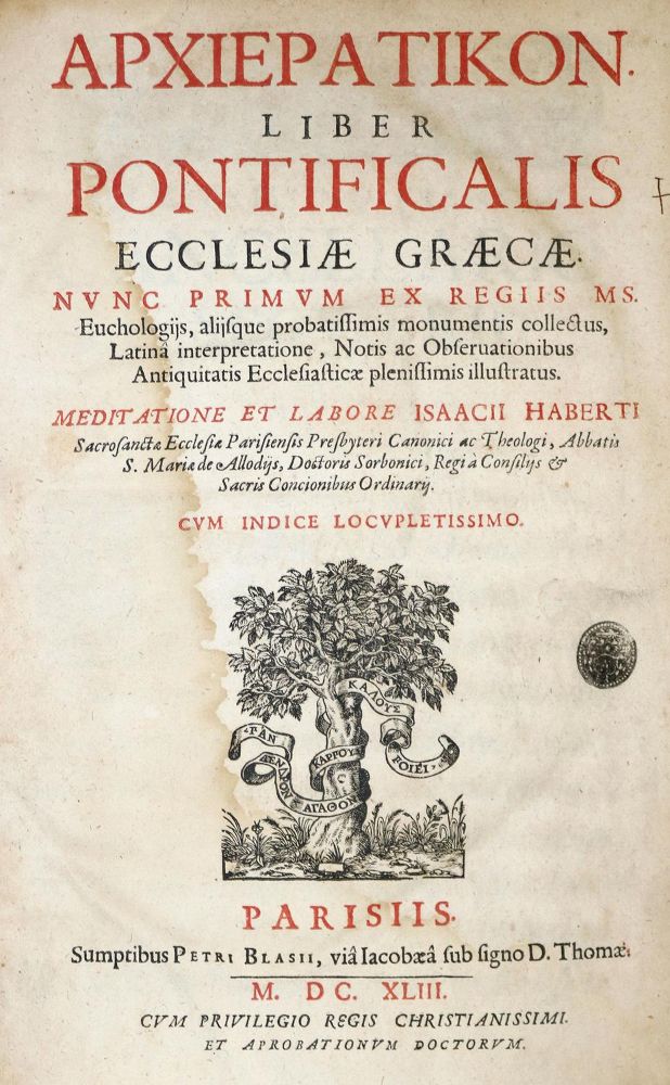 Große Abbildung Nr.1: 140-270 Habert,I.: (Alte Drucke, Handschriften und Theologie)