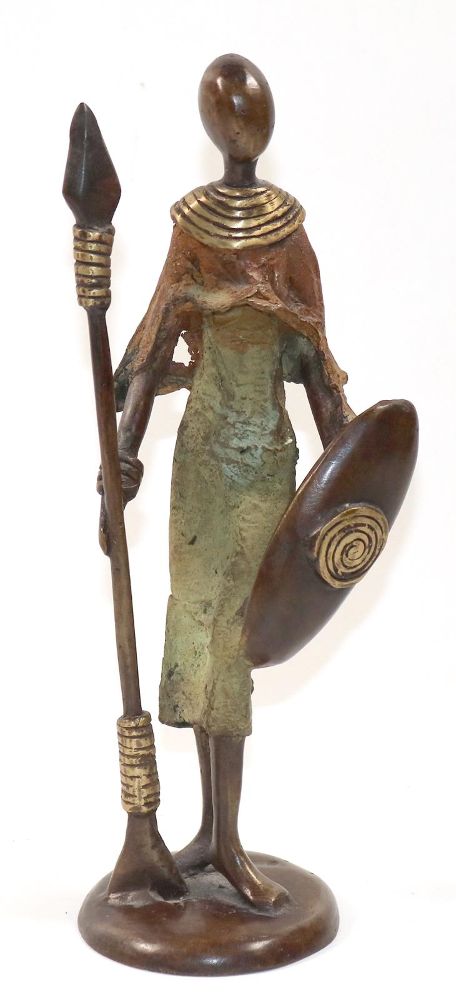 Große Abbildung Nr.1: 140-2816 Bronzefigur wohl: (Afrika, Figuren)