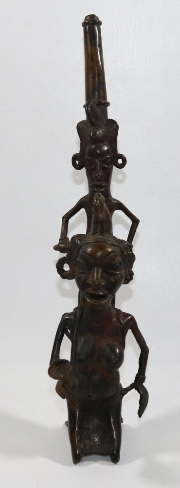 Große Abbildung Nr.2: 140-2835 Ritual-Bronzepfeife: (Afrika)