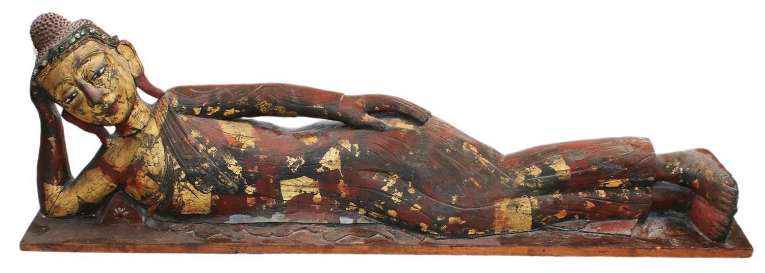 Große Abbildung Nr.1: 140-2842 Buddha Paranirvana.: (Asiatika, Buddha)