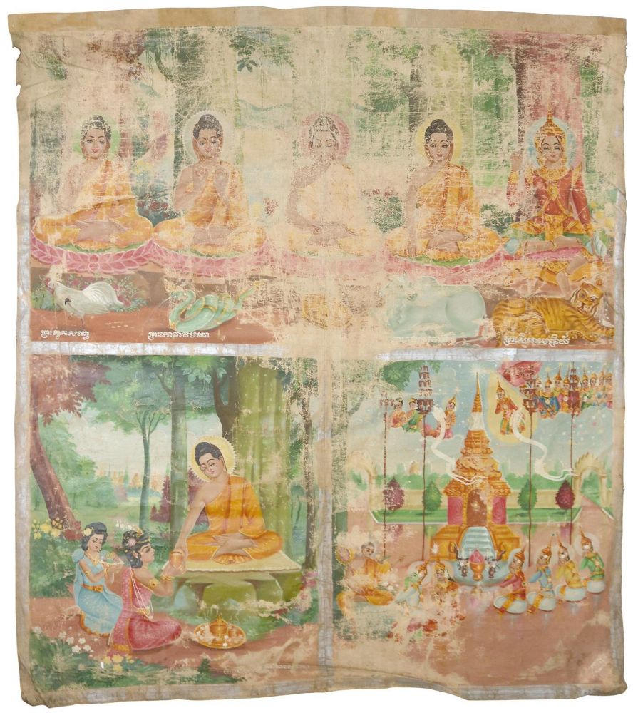Große Abbildung Nr.1: 140-2888 Rollbild (Patua).: (Asiatika, Thangkas)