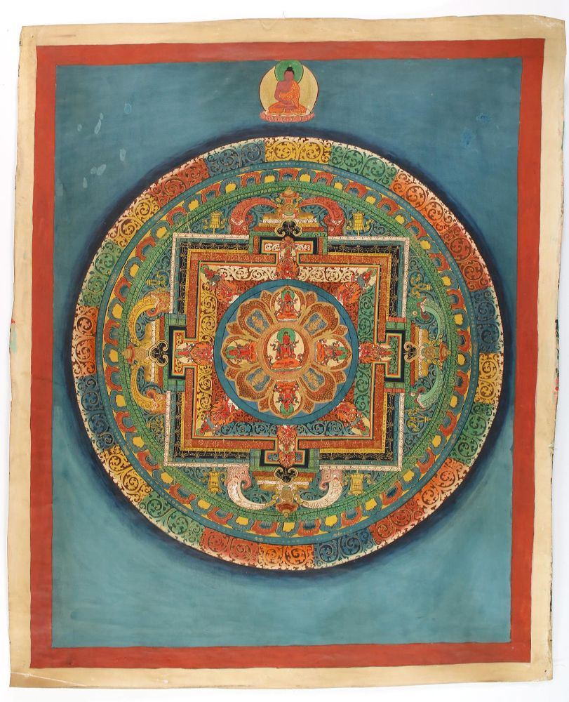 Große Abbildung Nr.1: 140-2889 Thangka.: (Asiatika, Thangkas)