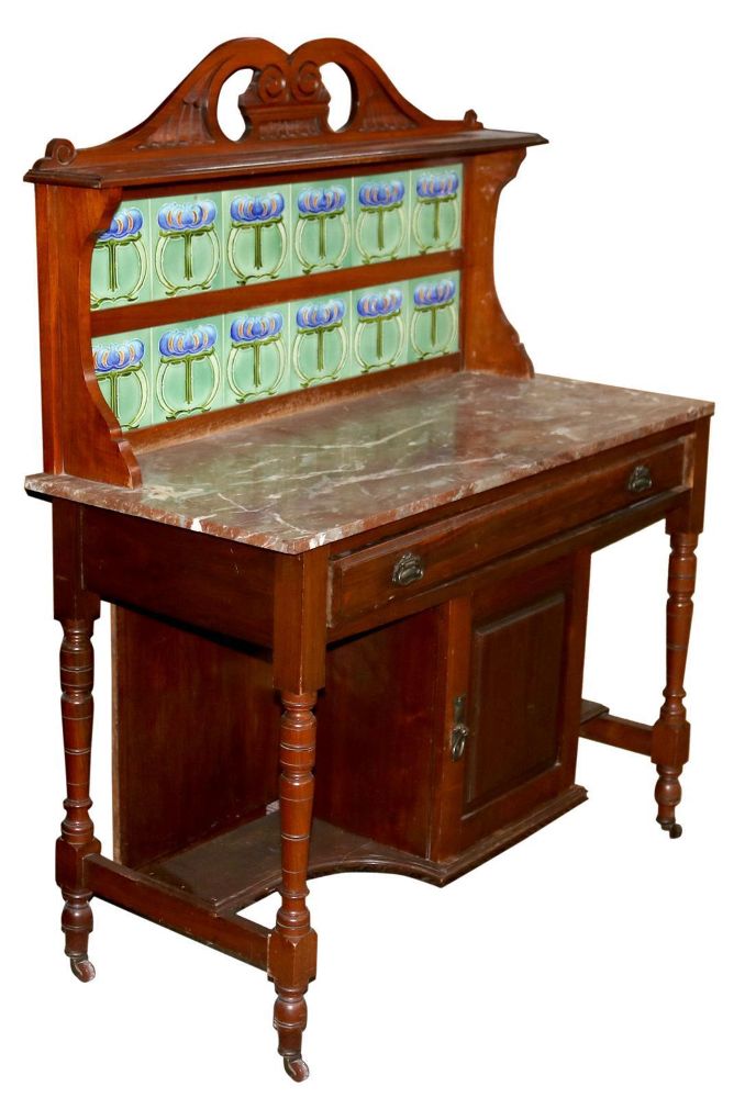 Große Abbildung Nr.1: 140-2936 Jugendstil Aufsatzkommode: (Möbel, Kommoden)