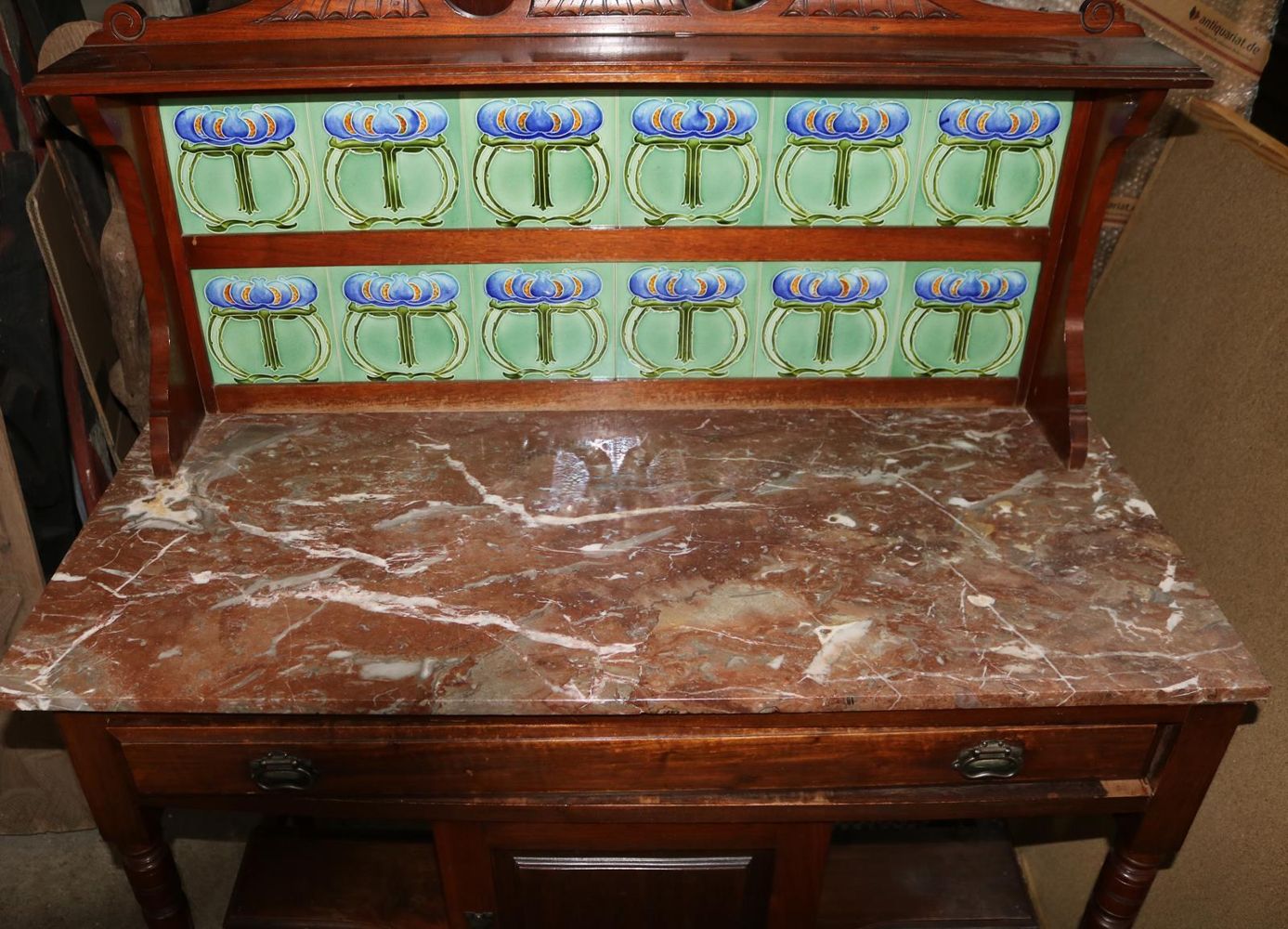 Große Abbildung Nr.3: 140-2936 Jugendstil Aufsatzkommode: (Möbel, Kommoden)