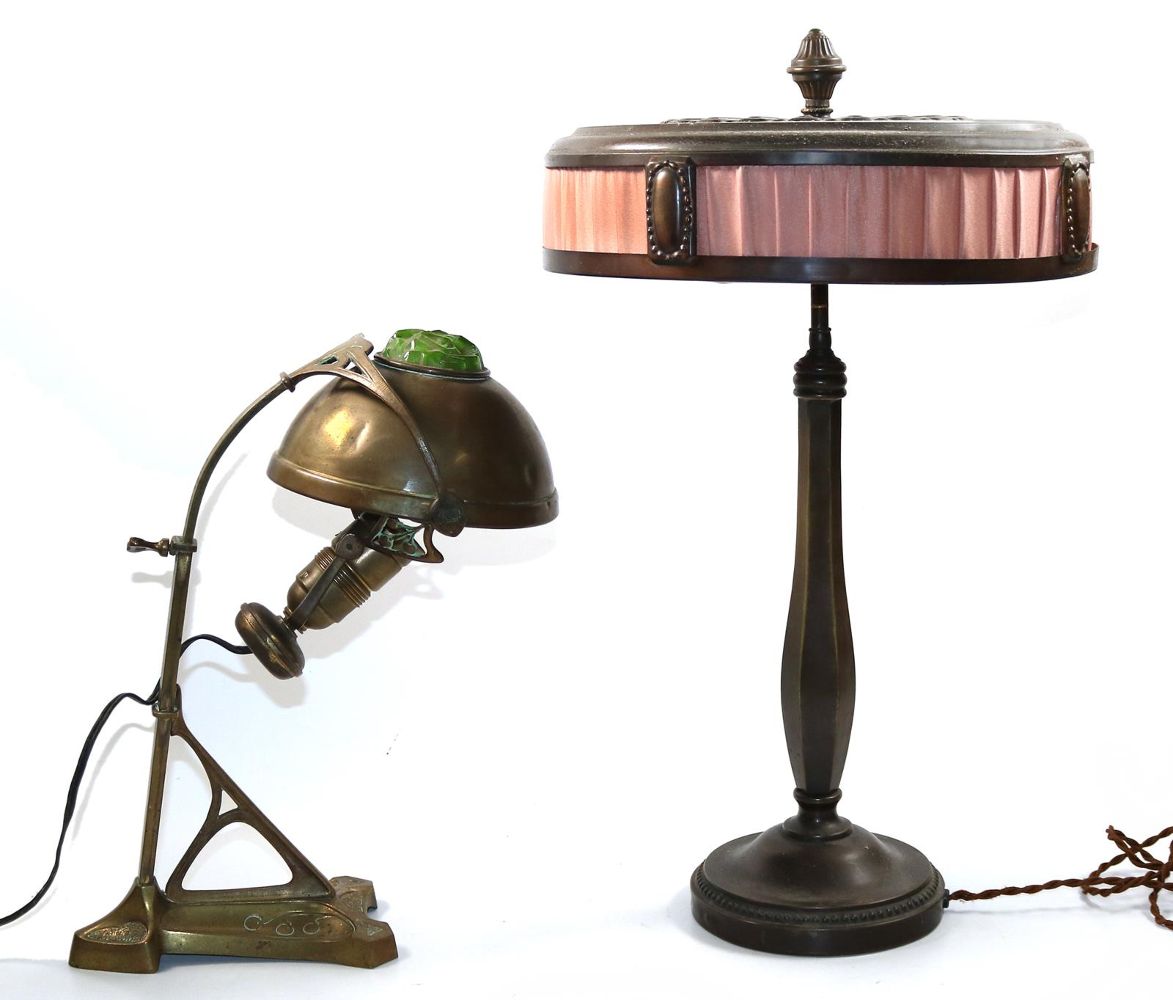 Große Abbildung Nr.1: 140-2941 Jugendstil Tischlampe: (Möbel, Lampen)