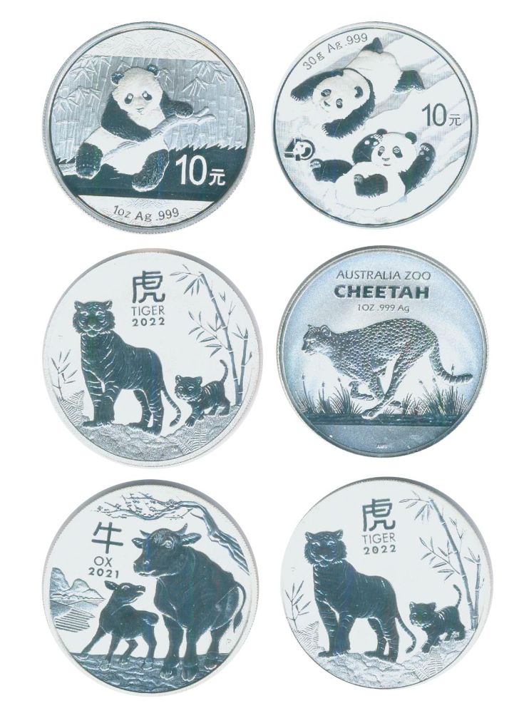 Große Abbildung Nr.1: 140-3005 Silbermünzen.: (Münzen, Silber)