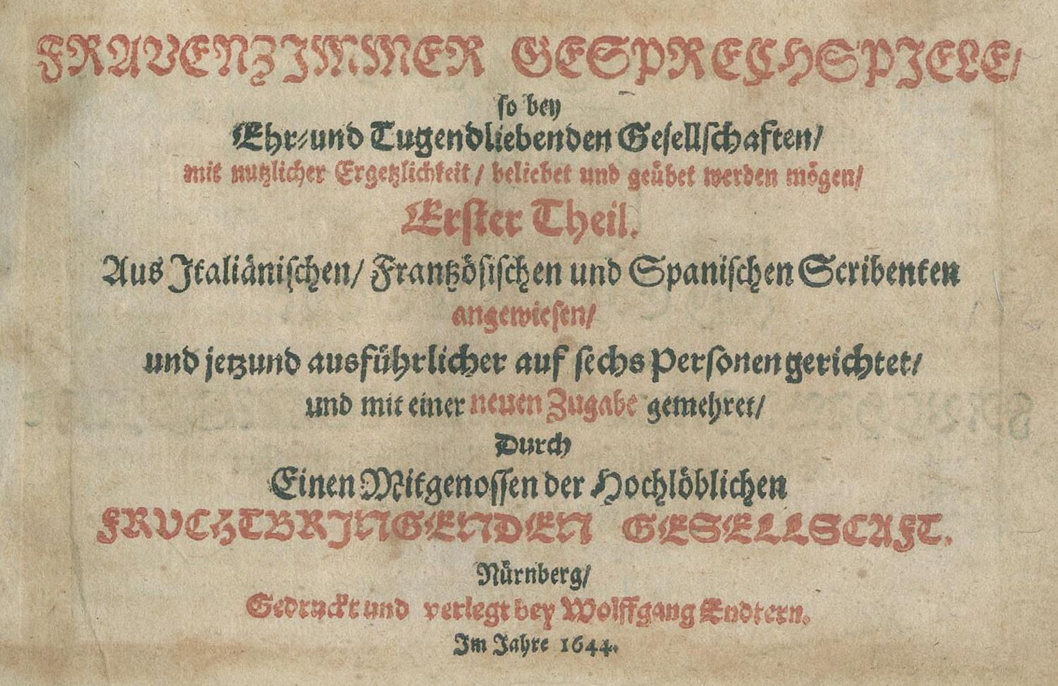 Große Abbildung Nr.2: 140-304 (Harsdörffer,G.P.).: (Alte Drucke, Handschriften und Theologie)