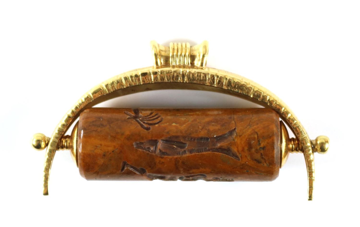 Große Abbildung Nr.6: 140-3073 Hethitisches Rollsiegel: (Schmuck, Anhänger)