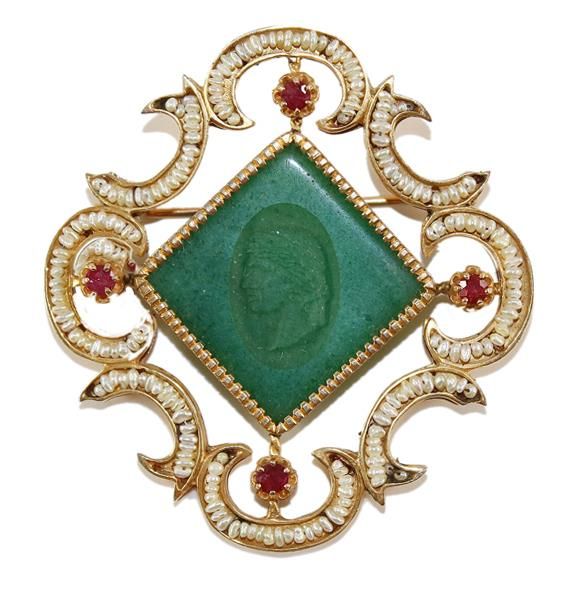 Große Abbildung Nr.1: 140-3079 Achatkamee, Italien: (Schmuck, Broschen)