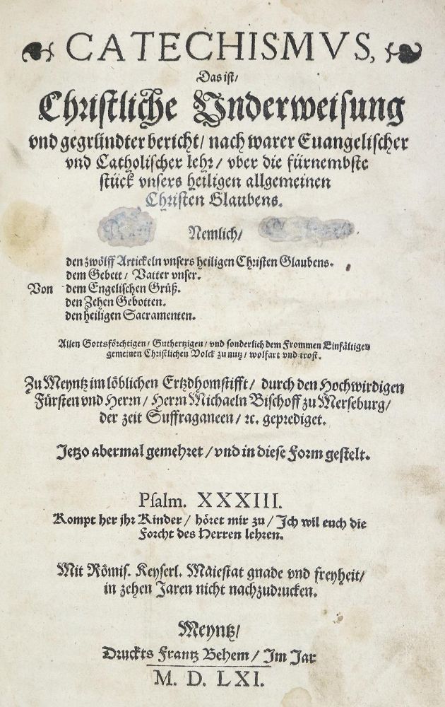 Große Abbildung Nr.1: 140-308 Helding,M. (Bischof v. Merseburg).: (Alte Drucke, Handschriften und Theologie)