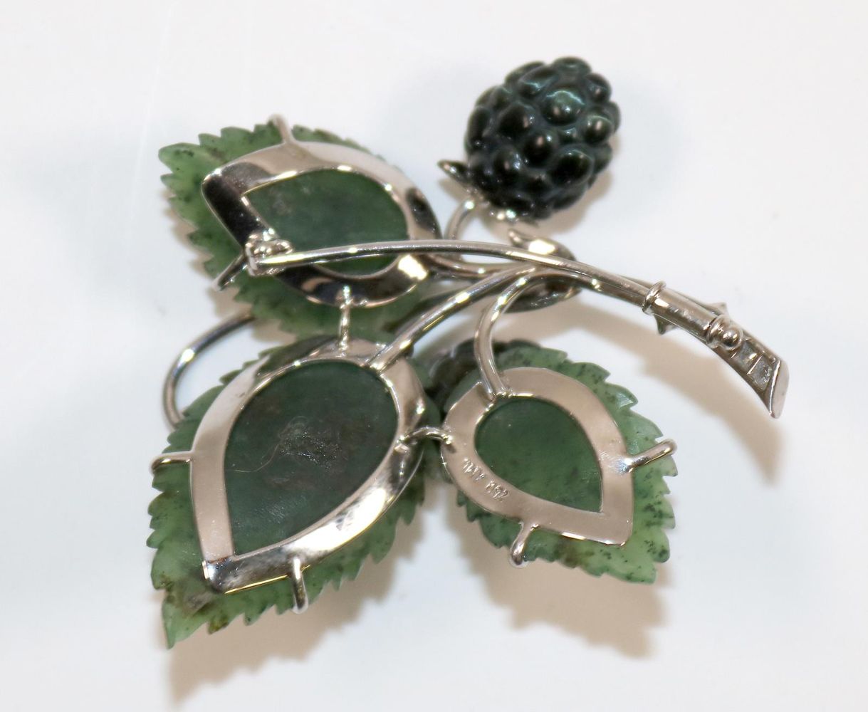 Große Abbildung Nr.2: 140-3080 Brombeerbrosche 750: (Schmuck, Broschen)