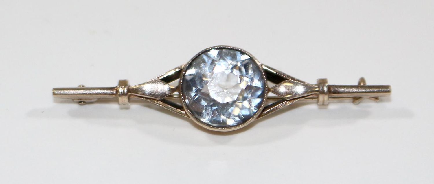 Große Abbildung Nr.1: 140-3092 Sowjetunion Art Deco Brosche.: (Schmuck, Broschen)