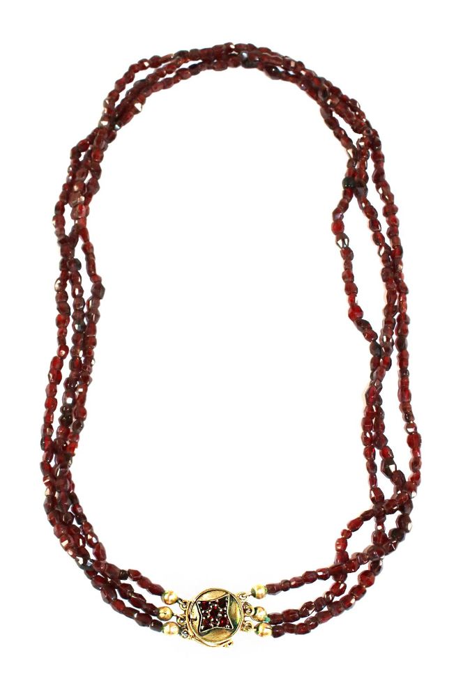 Große Abbildung Nr.1: 140-3098 Böhmisches Granatcollier.: (Schmuck, Colliers)