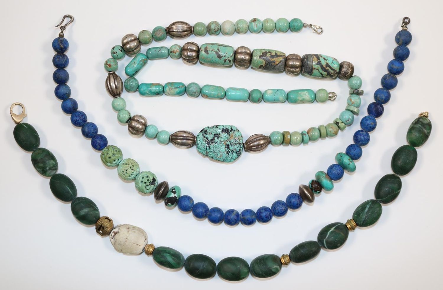 Große Abbildung Nr.3: 140-3102 Edelsteincolliers.: (Schmuck, Colliers)