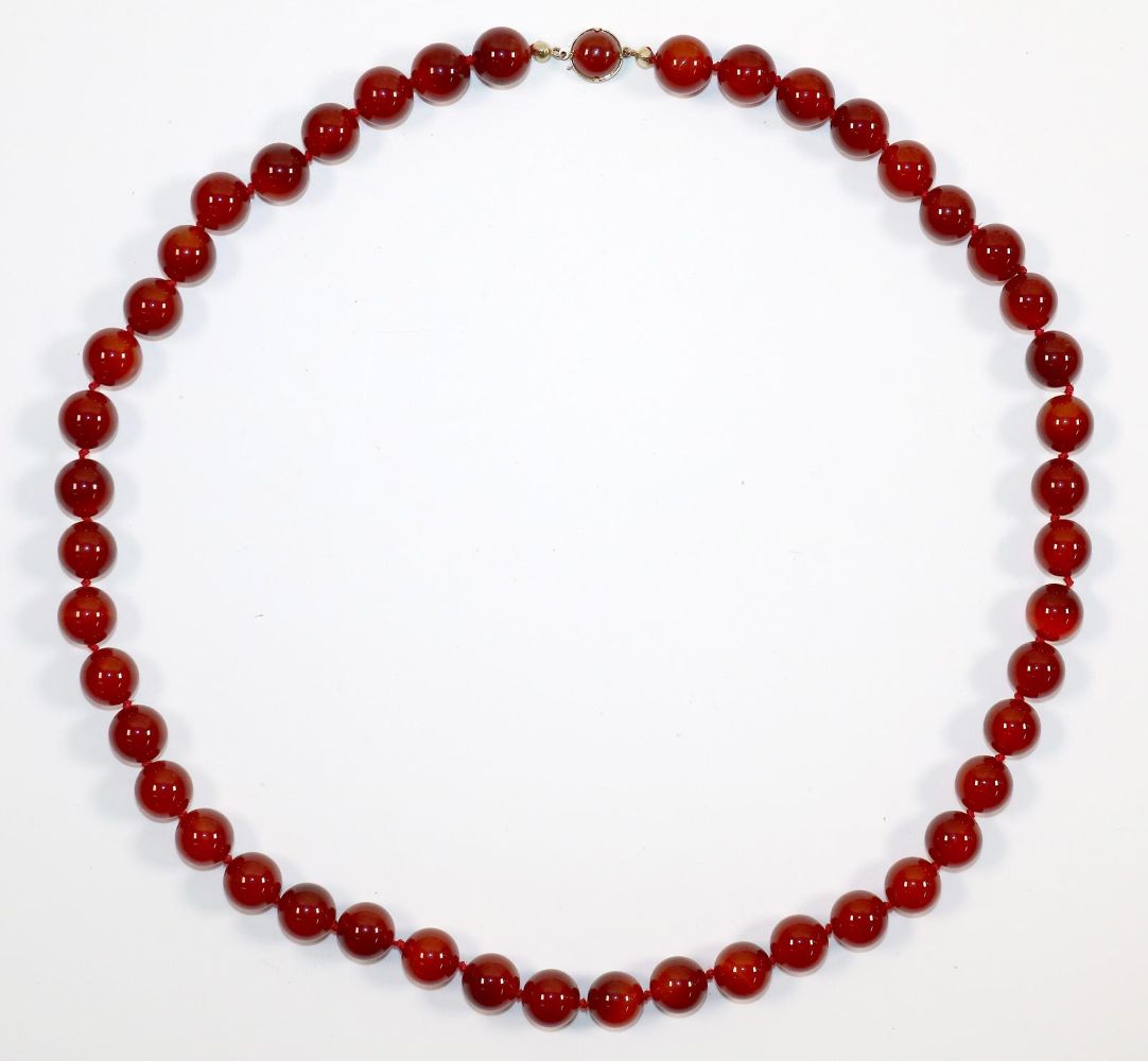 Große Abbildung Nr.1: 140-3112 Prächtiges Karneolcollier: (Schmuck, Colliers)