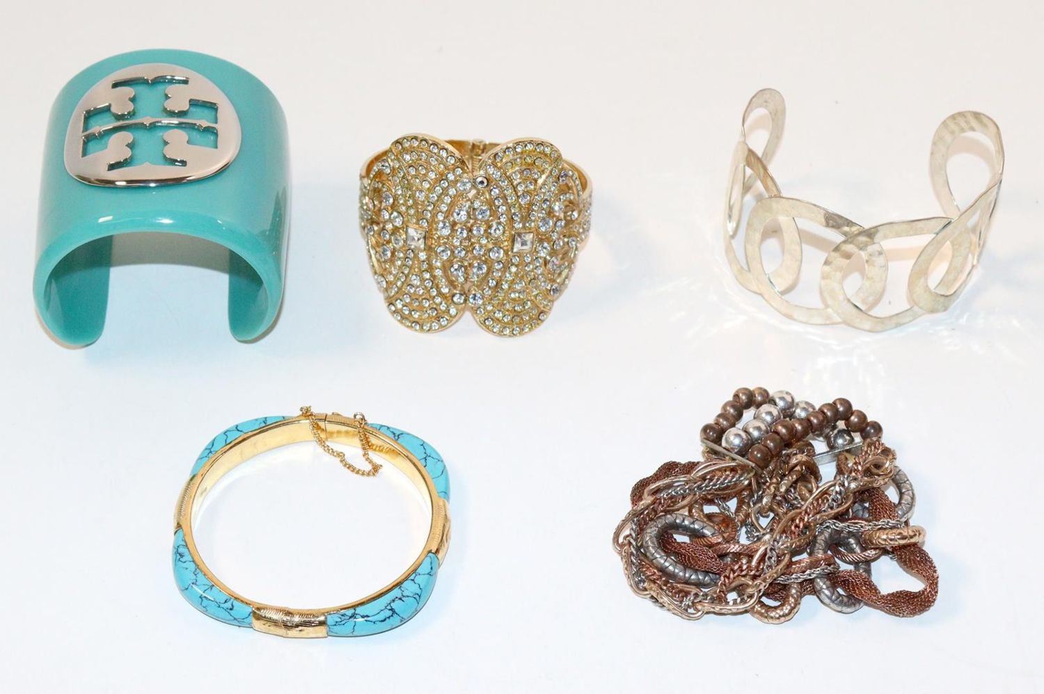 Große Abbildung Nr.5: 140-3129 Modeschmuck Armbänder: (Schmuck, Modeschmuck, 40er-50er Jahre)