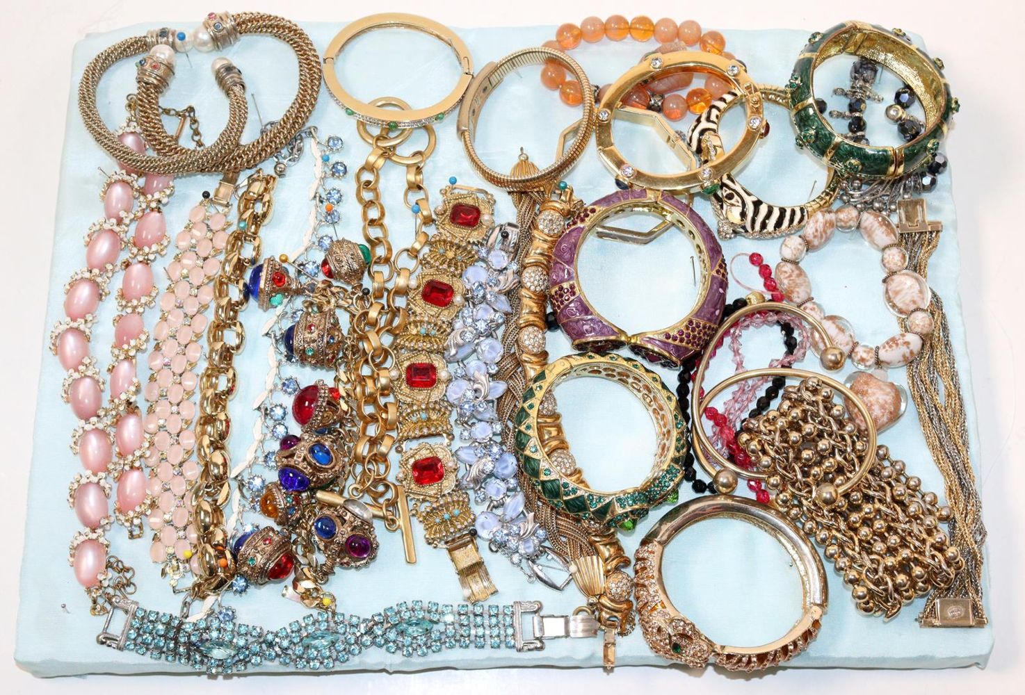 Große Abbildung Nr.6: 140-3129 Modeschmuck Armbänder: (Schmuck, Modeschmuck, 40er-50er Jahre)